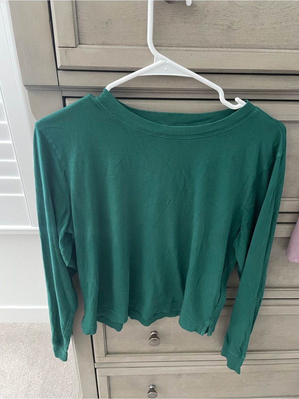 J Crew Vintage Jersey Cropped Long Sleeve Tee